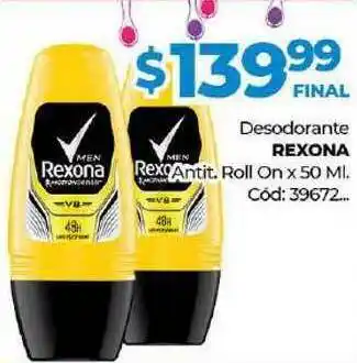 Diarco Rexona Desodorante Roll On x 50ml oferta