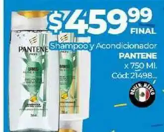 Diarco Pantene Shampoo Y Acondicionado x 750ml oferta