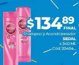 Diarco Sedal Shampoo Y Acondicionado x 340ml oferta