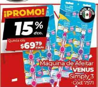 Diarco Venus Máquina De Afeitar Simply 3 oferta