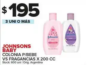 Carrefour Maxi Johnsons Baby Colonia P Bebe Vs Fragancias x 200cc oferta