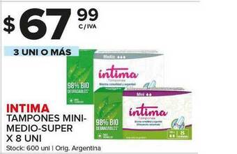 Carrefour Maxi Intima Tampones Mini-medio-super x 8 uni oferta