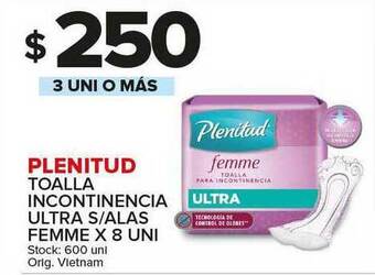 Carrefour Maxi Plenitud Toalla Incontinencia Ultra S Alas Femme oferta