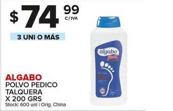 Carrefour Maxi Algabo Polvo Pedico Talquera x 200grs oferta