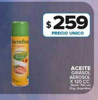 Carrefour Maxi Aceite girasol aerosol oferta