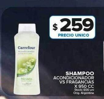 Carrefour Maxi Shampoo acondicionador vs fragancias oferta