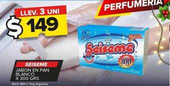 Carrefour Maxi Seiseme jabon en pan blanco oferta