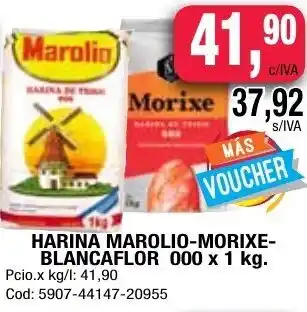 Maxiconsumo Marolio Harina-Morixe Blancaflor 000x 1kg oferta