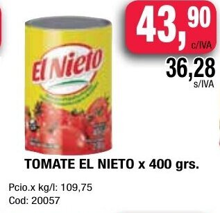 Maxiconsumo Tomate El Nieto x 400grs oferta