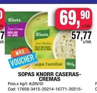 Knorr Sopas Caseras Cremas