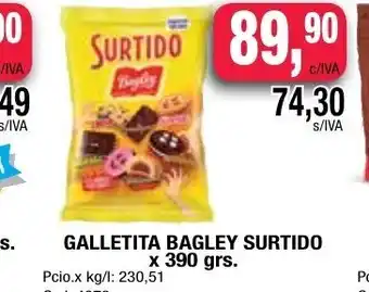Maxiconsumo Galletita Bagley Surtido x 390grs oferta