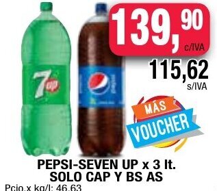 Maxiconsumo Pepsi- Seven Up x 3 lt oferta