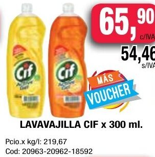 Maxiconsumo Lavavajilla Cif x 300ml oferta