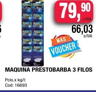 Maxiconsumo Maquina Prestobarba 3 filos oferta