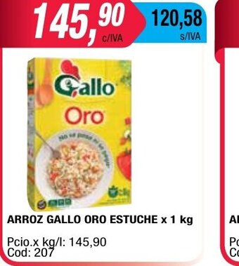 Maxiconsumo Arroz Gallo Oro Estuche x 1kg oferta