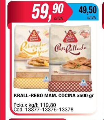 Maxiconsumo P.Rall- Rebo Mam. Cocina x 500gr oferta