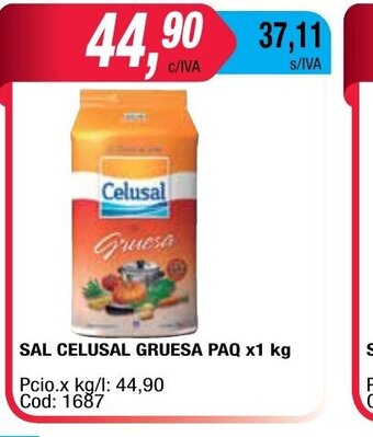 Maxiconsumo Sal Celusal Gruesa Paq x 1kg oferta