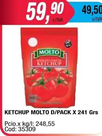 Maxiconsumo Ketchup Molto D/Pack x 251 grs oferta