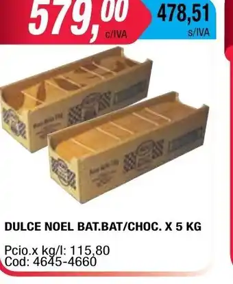 Maxiconsumo Dulce Noel Bat.Bat/Choc. x 5 kg oferta