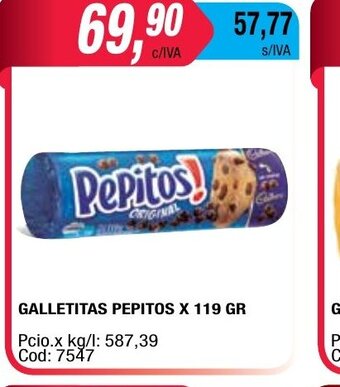 Maxiconsumo Galletitas Pepitos x 119 gr oferta