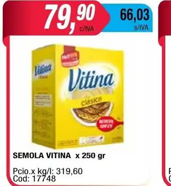 Maxiconsumo Semola Vitina x 250gr oferta