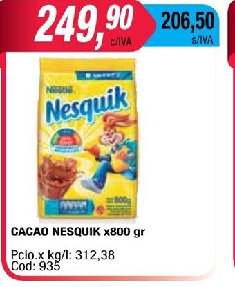 Maxiconsumo Cacao Nesquik x 800gr oferta