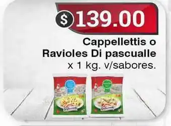 Supermercados Mayor Cappellettis o Ravioles Di pascualle 1kg oferta