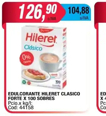 Maxiconsumo Edulcorante Hileret Clasico Forte x 100 sabores oferta