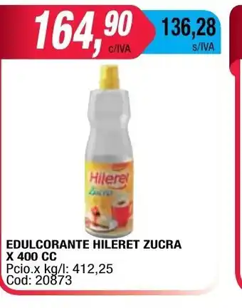 Maxiconsumo Edulcorante Hilert Zucra x 400cc oferta