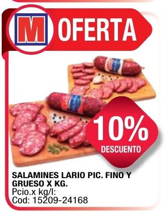 Maxiconsumo Salamines Lario Pic. Fino y Grueso x kg oferta