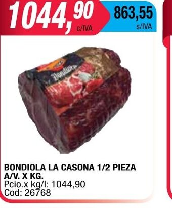 Maxiconsumo Bondiola La Casona 1/2 Pieza A/V. x kg oferta