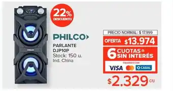 22% descuento philco parlante djp10p