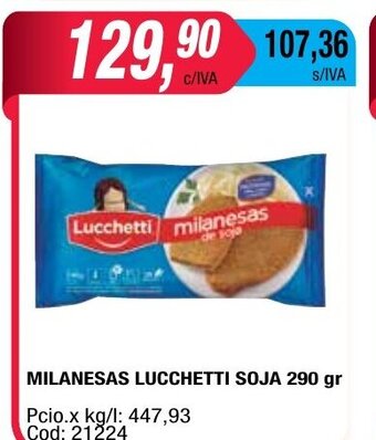 Maxiconsumo Milanesas Lucchetti Soja 290gr oferta