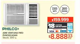 Carrefour Philco aire ventana frio phw32ca3an oferta