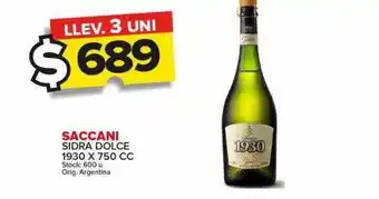 Carrefour Maxi Saccani sidra dolce 1930 oferta