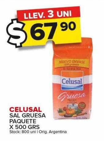 Carrefour Maxi Celusal sal gruesa oferta