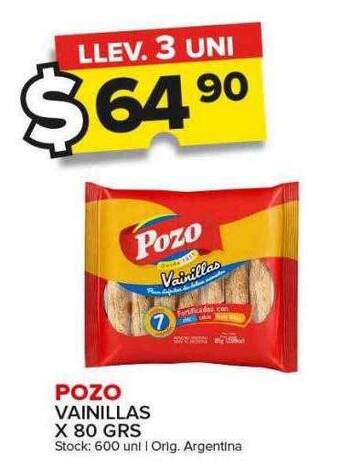 Carrefour Maxi Pozo vainillas oferta