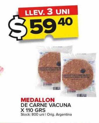 Carrefour Maxi Medallon de carne vacuna oferta