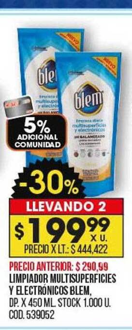 Coto Limpiador multisuperficies y electrónicos blem oferta