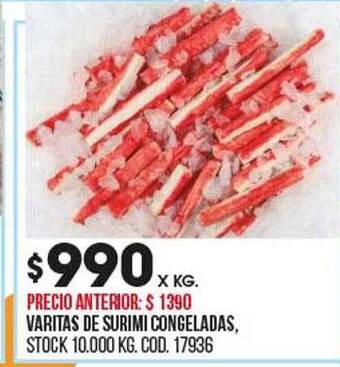 Coto Varitas de surimi congeladas oferta
