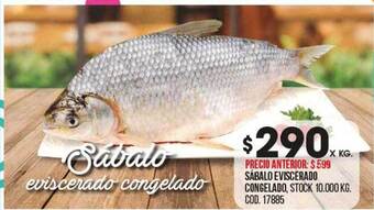 Coto Sábalo eviscerado congelado oferta
