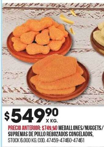 Coto Medallones nuggets supremas de pollo rebozados congelados oferta