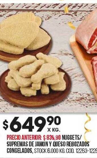Coto Nuggets supremas de jamón y queso rebozados congelados oferta