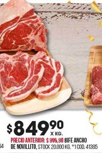Coto Bife ancho de novillito oferta