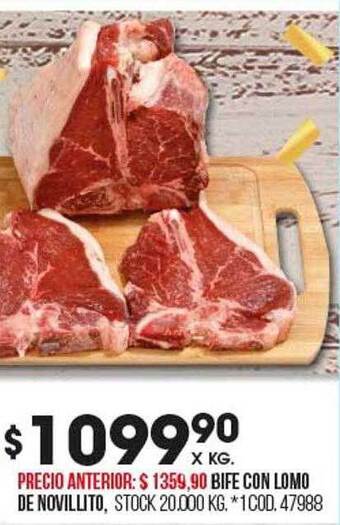 Coto Bife con lomo de novillito oferta