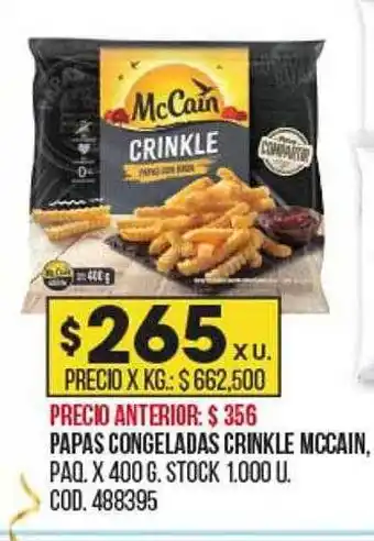 Coto Papas congeladas crinkle mccain oferta