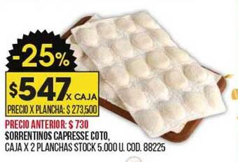 Coto Sorrentinos capresse coto oferta