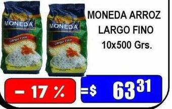 Dulcenter Moneda arroz largo fino oferta