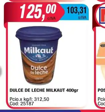 Maxiconsumo Dulce de Leche Milkaut 400gr oferta