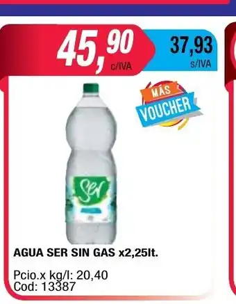 Maxiconsumo Agua Ser Sin Gas x2,25lt. oferta